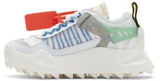 Off-White White and Blue Odsy-1000 Sneakers