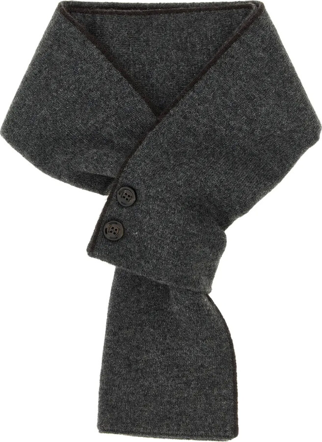 Moorer Button-Detailed Wool Scarf
