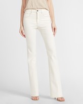 Thumbnail for your product : Express High Waisted Denim Perfect Off-White Bootcut Jeans