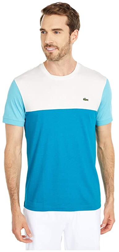 Lacoste Short Sleeve Striped Color-Block T-Shirt - ShopStyle