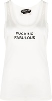 Thumbnail for your product : Tom Ford Slogan-Print Silk Tank Top