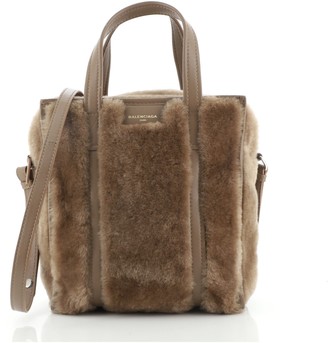 balenciaga shearling bag