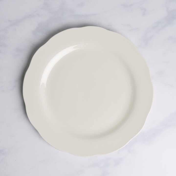 Dunelm Scalloped Edge Porcelain Dinner Plate White ShopStyle