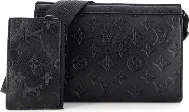 LOUIS VUITTON Black Monogram Leather Gaston Wearable Wallet