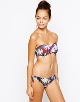 Thumbnail for your product : South Beach Palm Print Bustier Bikini Top