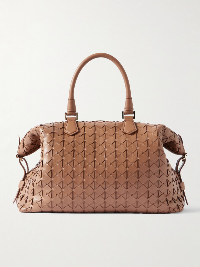 SERAPIAN Ani Woven Leather Tote - Brown