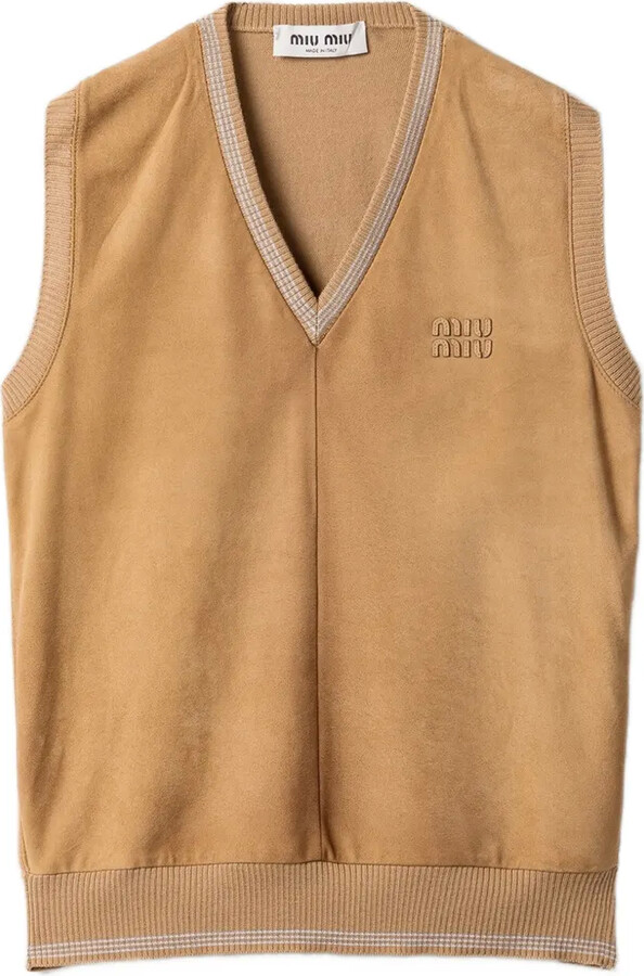 Miu Miu V-neck ribbed-knit vest