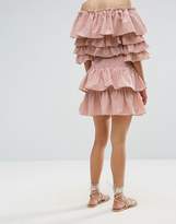 Thumbnail for your product : boohoo Tiered Ruffle Mini Skirt