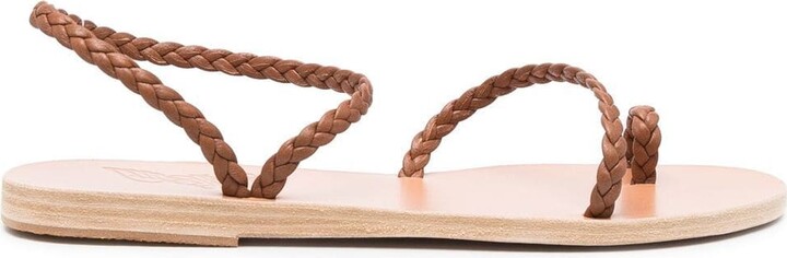 Chocolate Brown Flat Sandals | ShopStyle