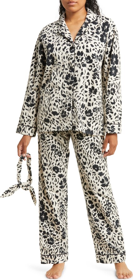 90s Michigan Rag Co Kleding Gender-neutrale kleding volwassenen Pyjamas & Badjassen Pyjama Cat Print One-Piece Flannel Pajama Shirt 