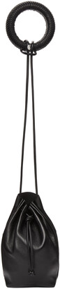Jil Sander Black Small Woven Bracelet Drawstring Bag