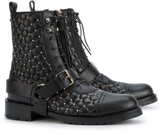 Valentino Garavani Rockstud quilted boots