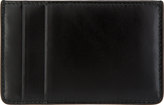 Thumbnail for your product : Alexander McQueen Black Leather Gold Trim Card Holder