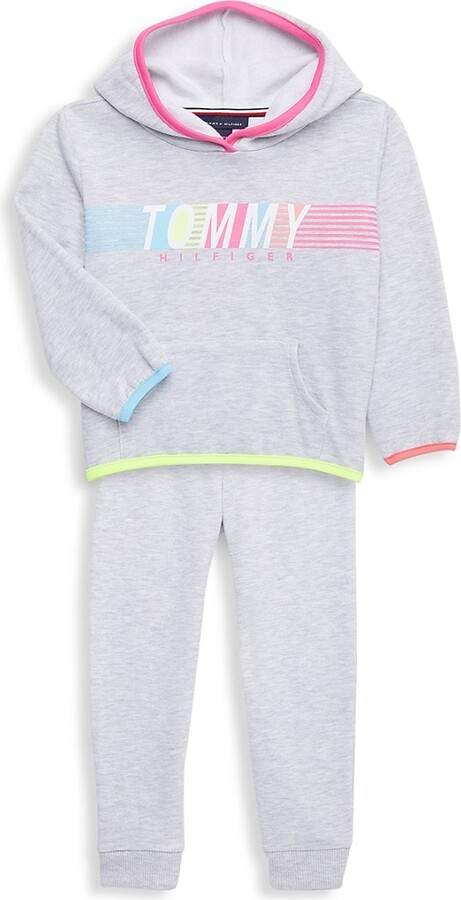 Tommy Hilfiger Little Girl's 2-Piece Heathered Sweatshirt & Jogger Set -  ShopStyle