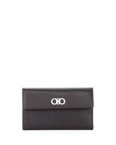 Thumbnail for your product : Ferragamo Double Gancio Continental Wallet, Black (Nero)