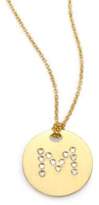 Thumbnail for your product : Roberto Coin Tiny Treasures Diamond & 18K Yellow Gold Initial Pendant Necklace