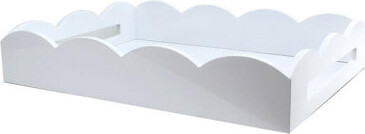 Addison Ross Lacquered Scallop Ottoman Tray