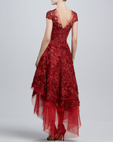 Thumbnail for your product : Monique Lhuillier High-Low Floral-Embroidery Ball Gown