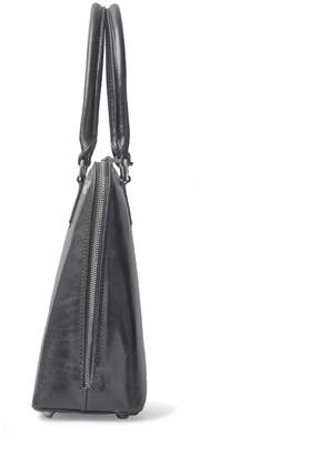 Maxwell Scott Bags - Luxury Italian Leather Women's Work Tote Bag Fiorella Night Black