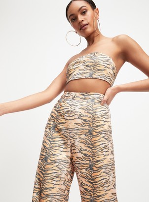 Miss Selfridge OH MY DAYS Multi Colour Tiger Print Trousers