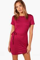 Thumbnail for your product : boohoo Eleanor Wrap Front Bodycon Dress