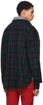 Thumbnail for your product : Fear Of God Green Oversized Denim Collared Plaid Shirt