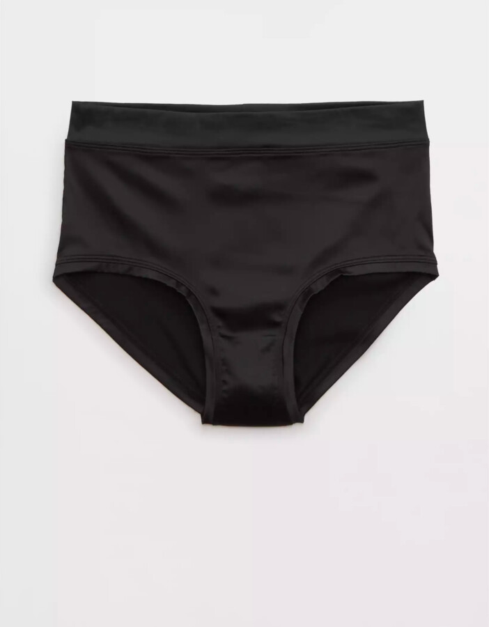 aerie Satin Stretch High Waisted Boybrief Underwear ShopStyle Panties