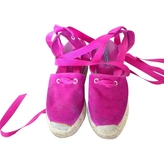 Thumbnail for your product : Ralph Lauren COLLECTION Pink Suede Sandals