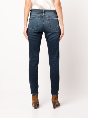Frame Le Garcon straight-leg distressed jeans