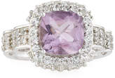 Thumbnail for your product : Viola Purple Amethyst Cushion & Topaz Ring, Size 7