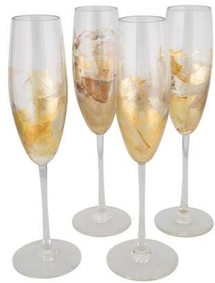 Set of 4 R. Strong Champagne Flutes