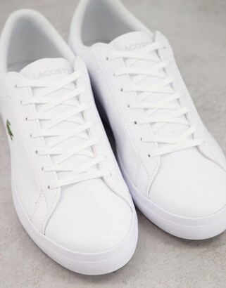 Lacoste lerond BL2 sneakers in white leather - ShopStyle