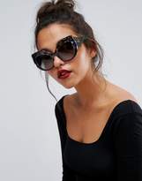 Thumbnail for your product : Dolce & Gabbana Cat Eye Lace Effect Sunglasses In Black 55mm