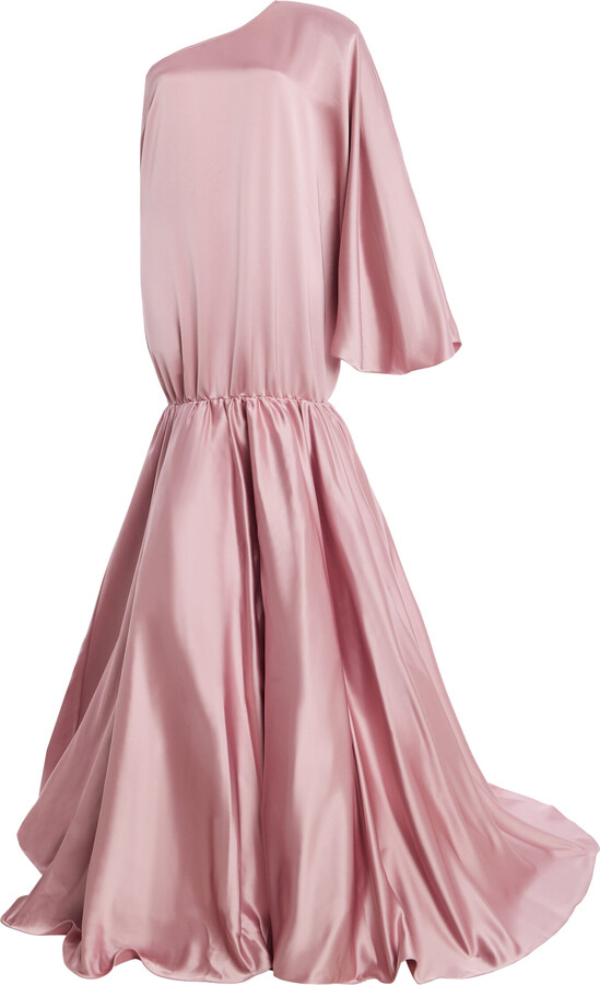 The New Arrivals Ilkyaz Ozel Shoulder Satin Maxi DressNew Arrivals Ilkyaz Ozel
