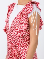 Thumbnail for your product : La DoubleJ Wedding Guest Domino-print Cotton Dress Red