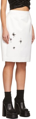 we11done White Sequin Midi Skirt