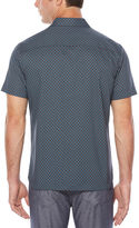 Thumbnail for your product : Perry Ellis Short Sleeve Dotted Diamond Button-Down Shirt