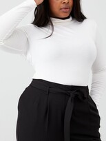 Thumbnail for your product : V By Very Curve Value Tie Waist Tapered Trouser Black