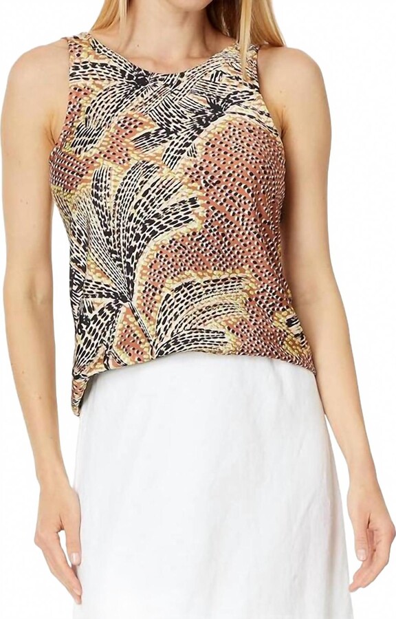 Nic+Zoe Dotty Palms Tank In Neutral Multi