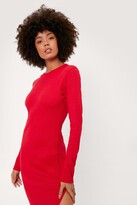Thumbnail for your product : Nasty Gal Womens Ribbed Long Sleeved Bodycon Maxi Dress