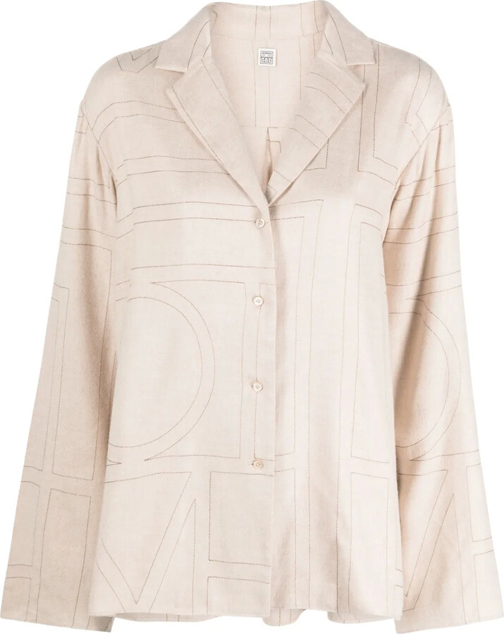 Totême Monogram flannel pajama top