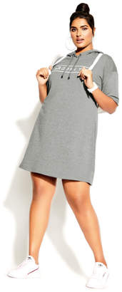 City Chic Urban Vibes Dress - silver