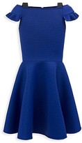 Thumbnail for your product : David Charles Girl's Off-The-Shoulder Ribbed Fit-&-Flare Dress