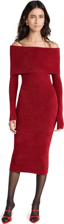 Philosophy di Lorenzo Serafini Chenille Off Shoulder Dress