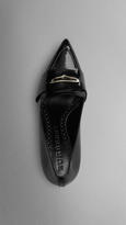 Thumbnail for your product : Burberry Cut-Out Metal Detail Leather Pumps