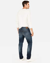 Thumbnail for your product : Express Slim Dark Wash Destroyed Stretch Jeans
