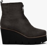 Thumbnail for your product : ALPE Hamal Grey Suede Zip Front Wedge Ankle Boots