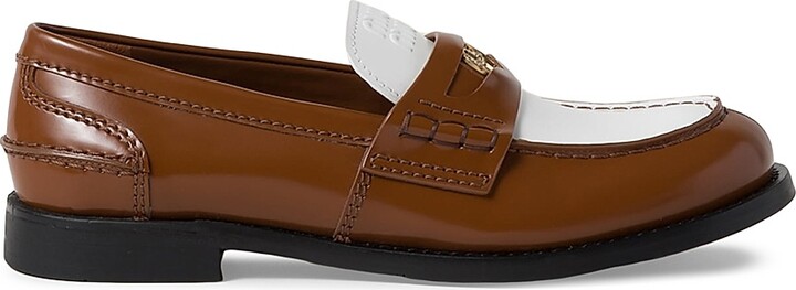 Miu Miu Women's Leather Penny Loafers - Brown - Size 5