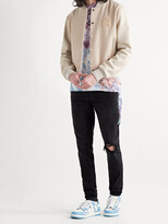 Thumbnail for your product : Amiri Appliqued Wool-Blend And Leather Bomber Jacket
