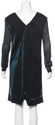 Kenzo Metallic Long Sleeve Dress
